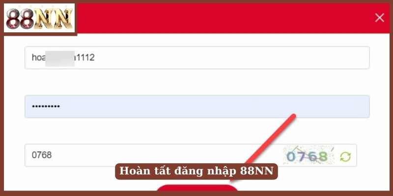 Hoàn tất đăng nhập 88NN